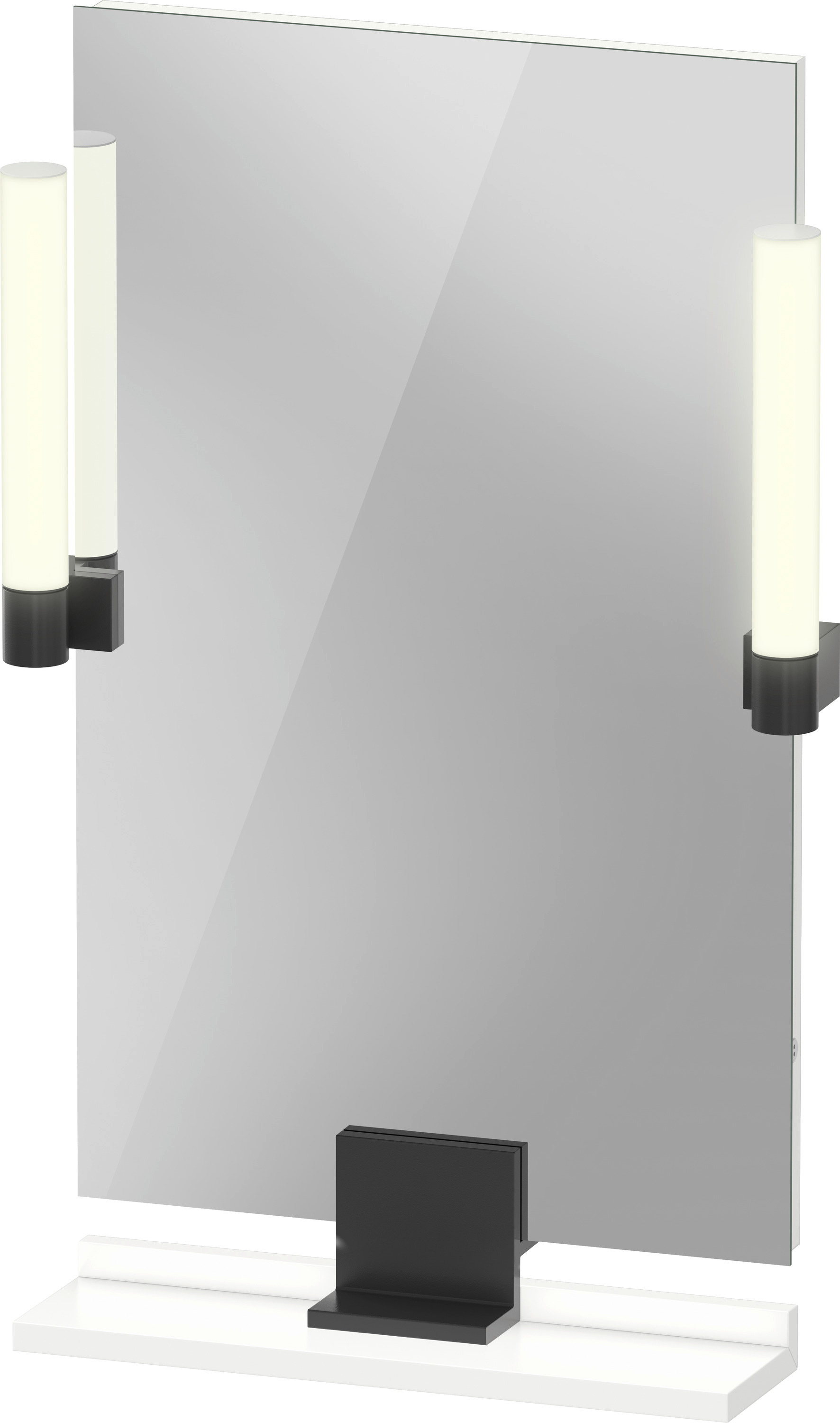 Duravit Sivida lustro 45x65 cm prostokątne z oświetleniem czarny-biały SV74200BD180000
