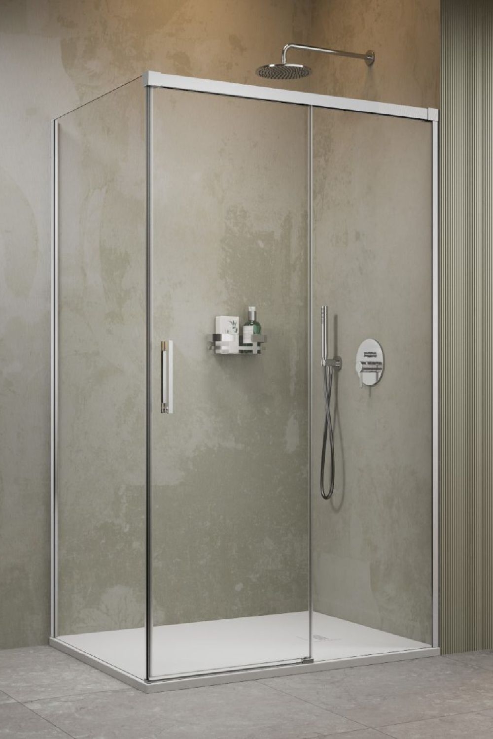 Radaway Idea 8 KDJ drzwi prysznicowe 57 cm rozsuwane chrom połysk/szkło przezroczyste 10340570-01-01R