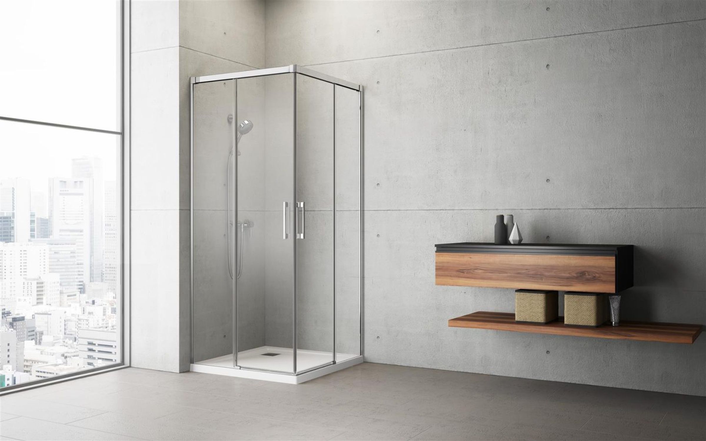 Radaway Idea KDD drzwi prysznicowe 75 cm rozsuwane chrom połysk/szkło przezroczyste 387066-01-01R