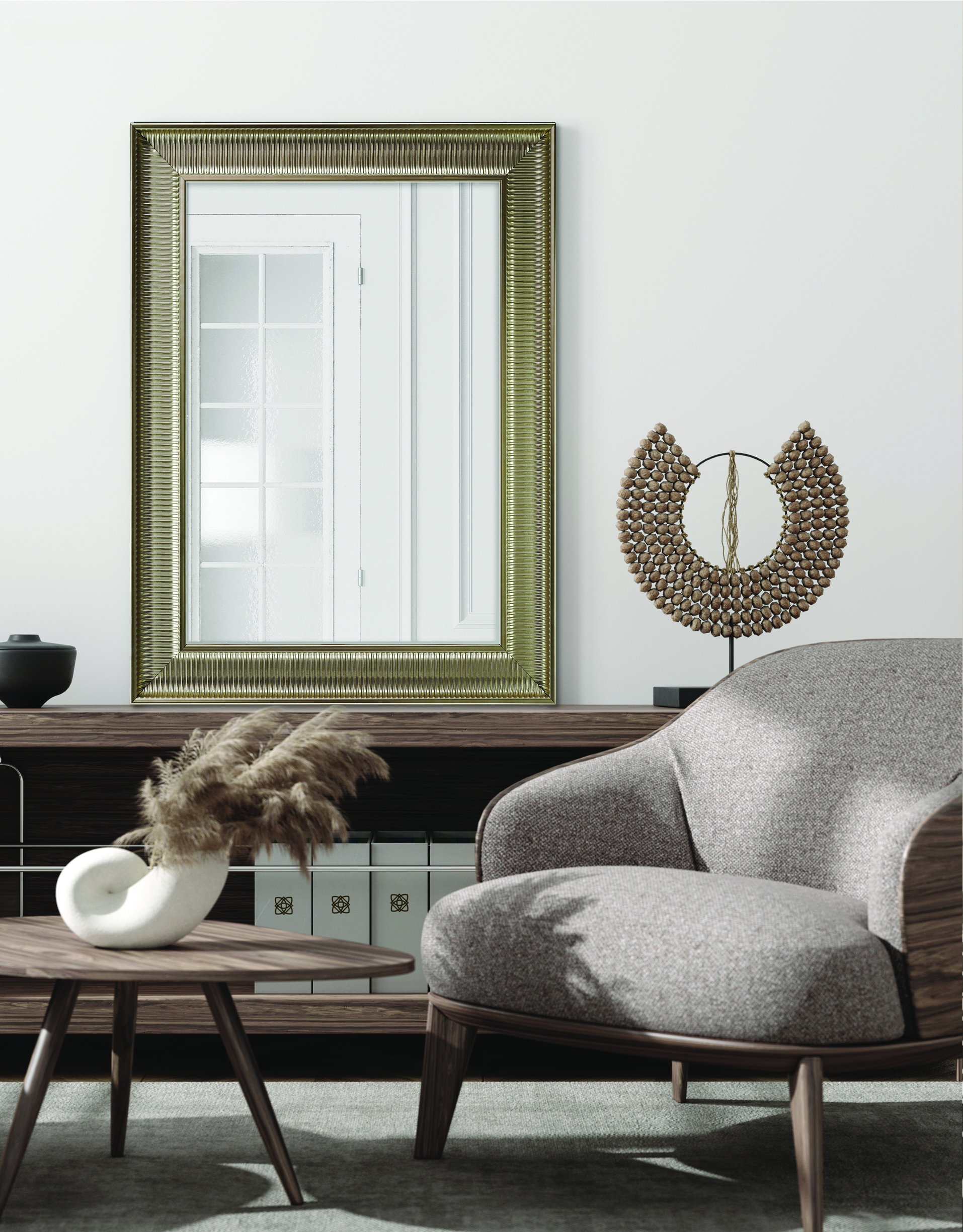 Ars Longa Arezzo lustro 187x77 cm prostokątne złote AREZZO60170-Z
