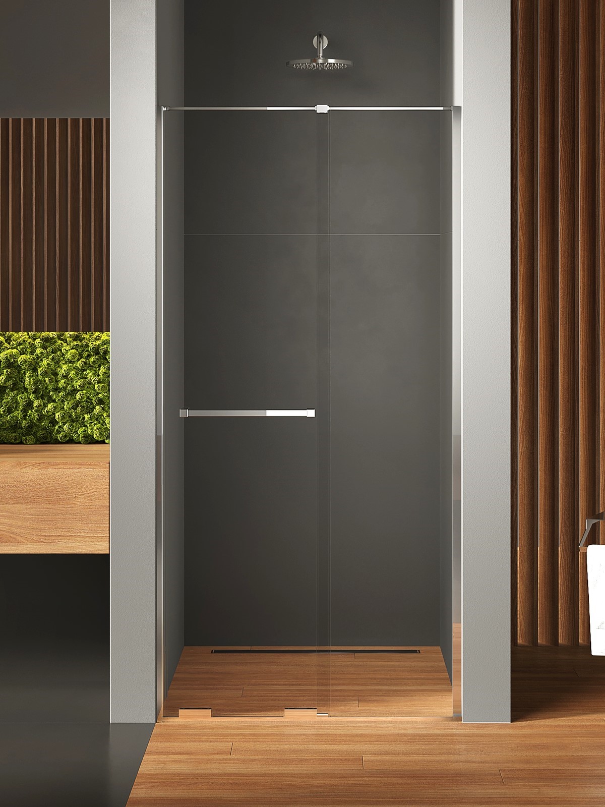New Trendy Smart drzwi prysznicowe 110 cm rozsuwane chrom połysk/szkło przezroczyste EXK-6578