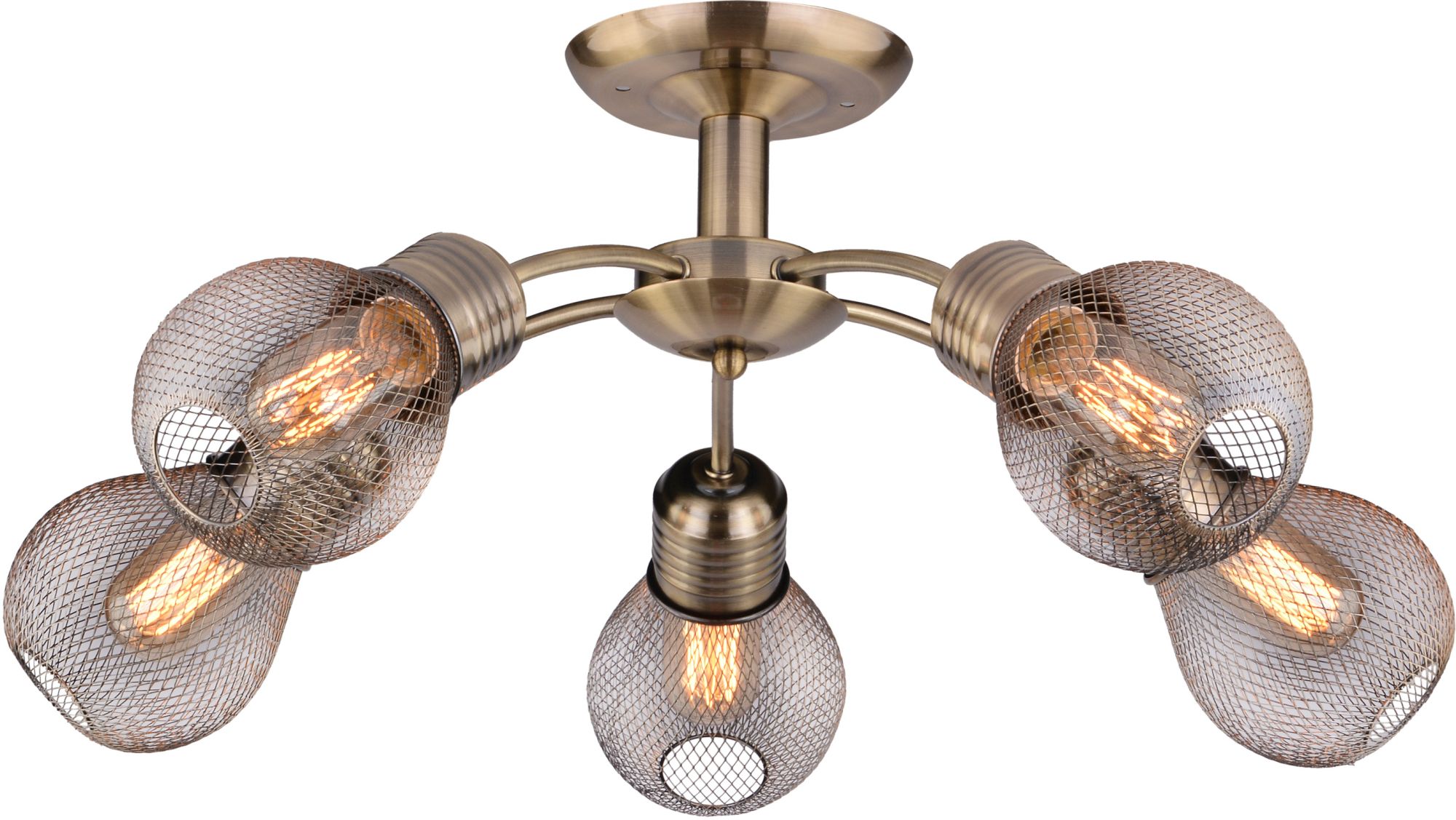 Candellux Gliva lampa podsufitowa 5x60W patyna 35-56603