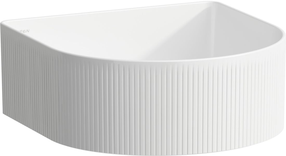 Laufen Sonar umywalka 34x34 cm półokrągła nablatowa biała H8123414001121