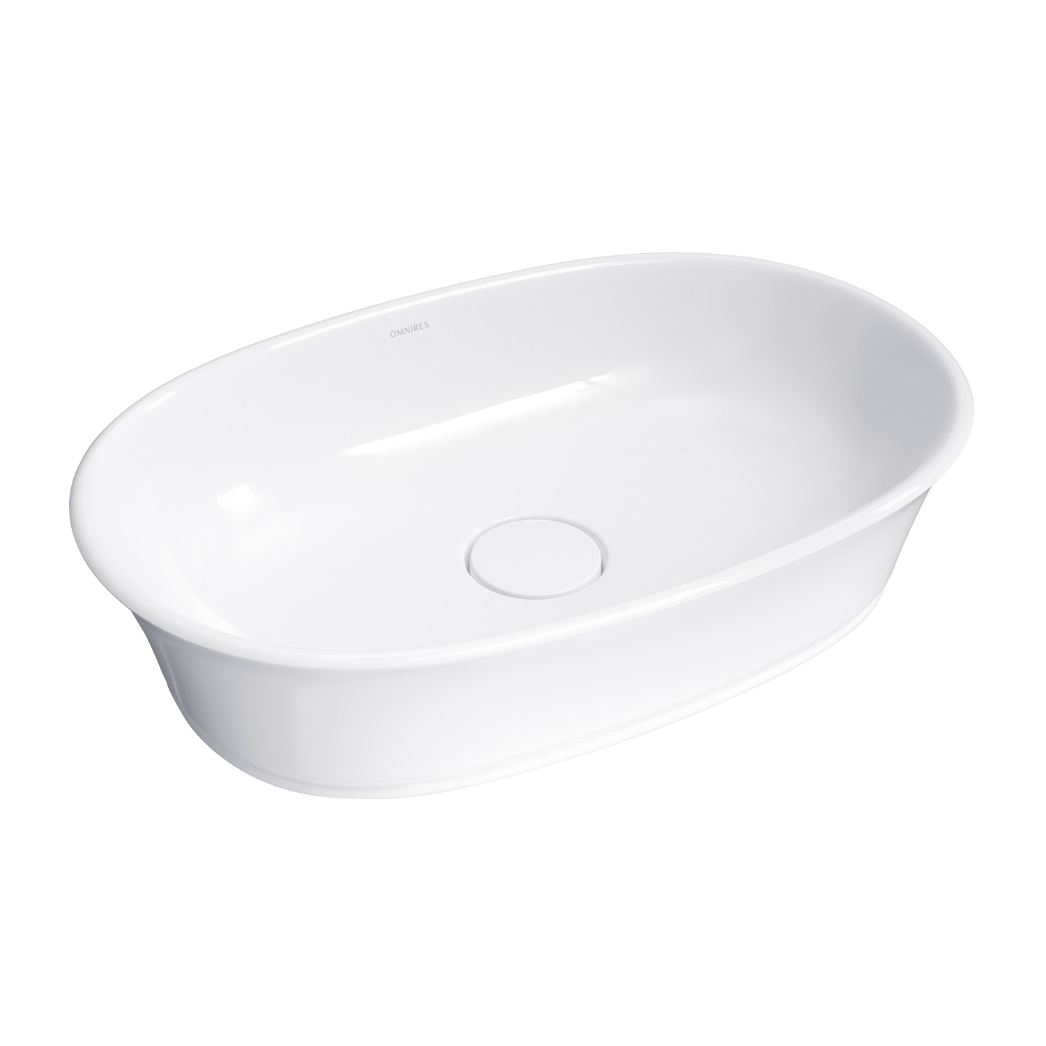 Omnires Classica M+ umywalka 61x40 cm owalna nablatowa biała CLASSICAUNBP - Wysyłka w 24h