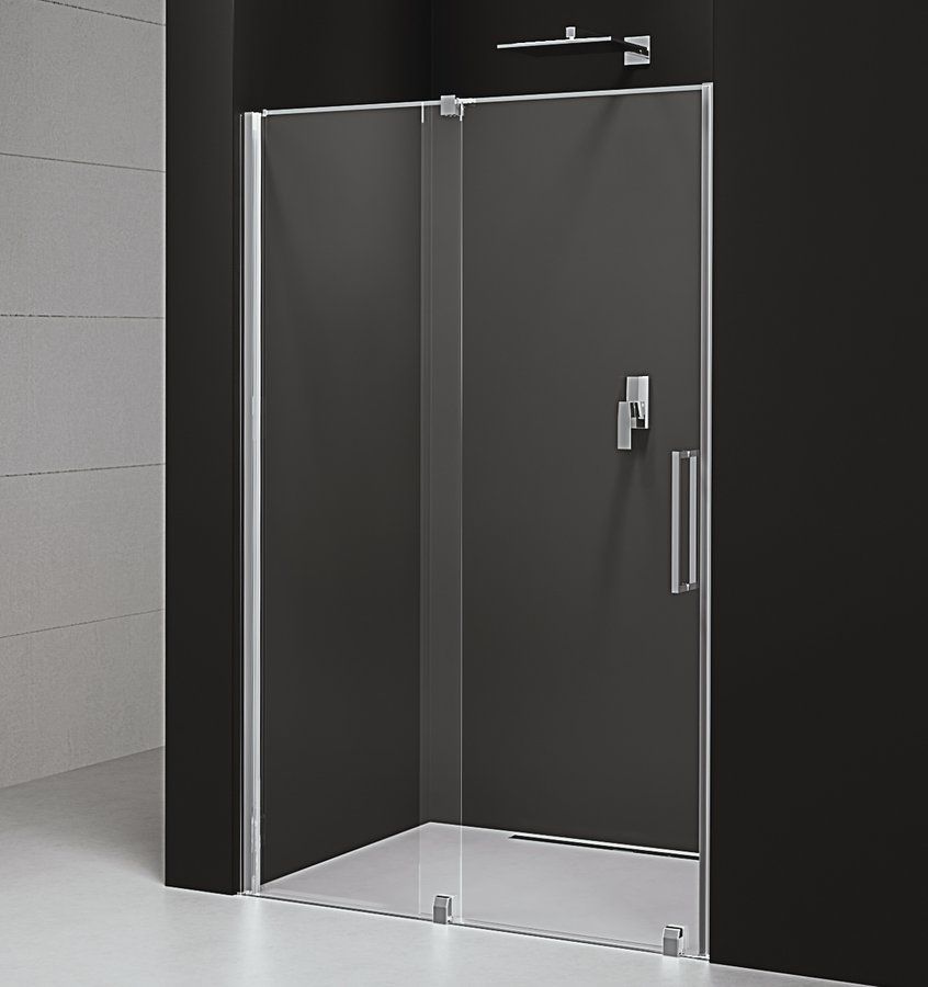 Polysan Rolls Line drzwi prysznicowe 140 cm rozsuwane chrom połysk/szkło przezroczyste RL1415