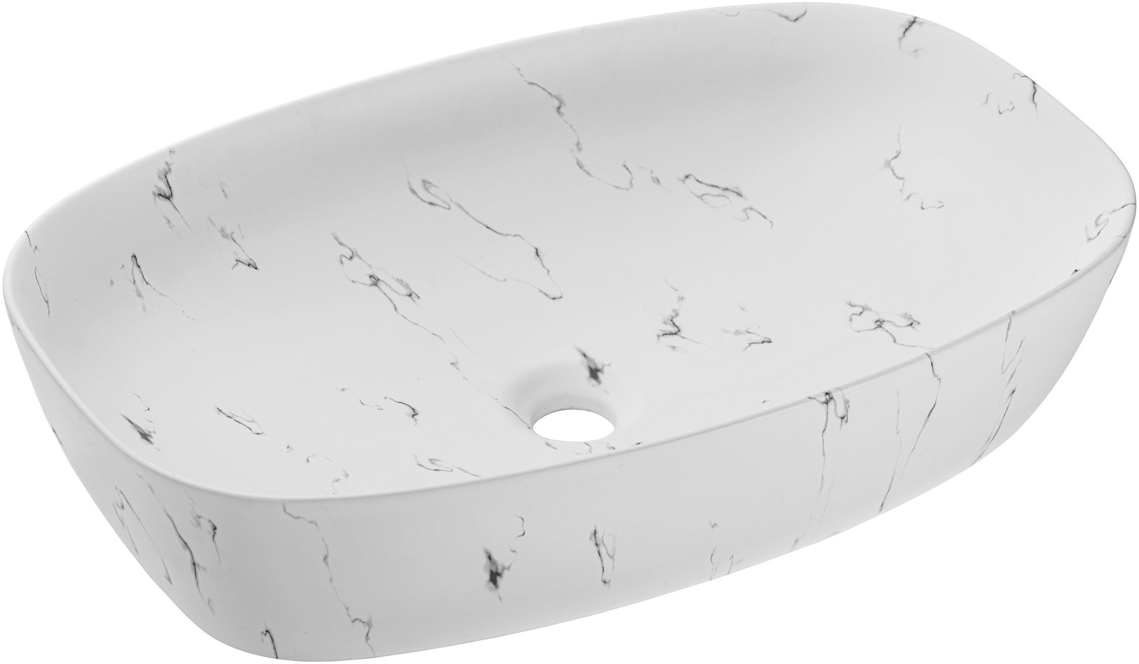 Comad Megi umywalka 60x38 cm owalna nablatowa biała UN-MEGI-MW13