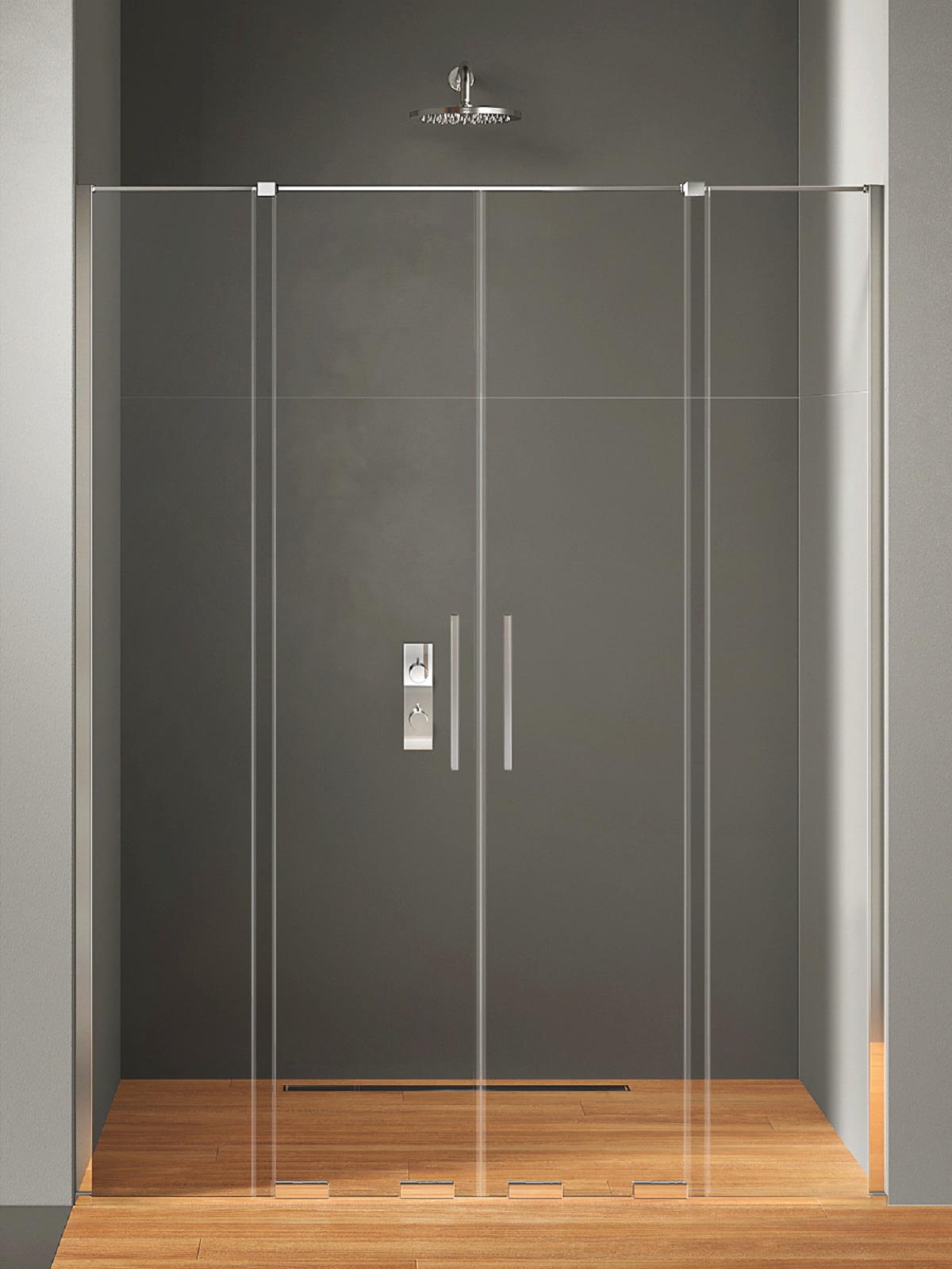 New Trendy Smart drzwi prysznicowe 150 cm rozsuwane chrom połysk/szkło przezroczyste EXK-4016