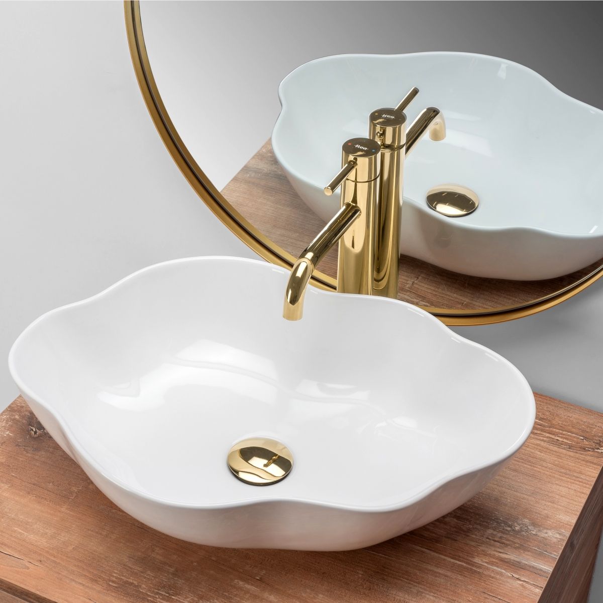 Rea Pearl umywalka 51x37 cm nablatowa biała REA-U0265 - Wysyłka w 24h