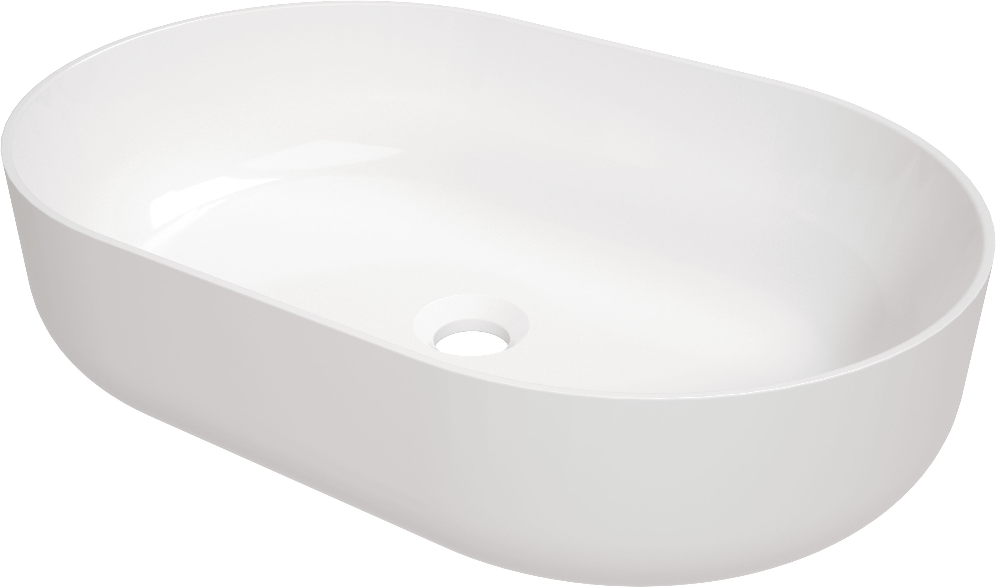 Deante Round umywalka 58x38 cm owalna nablatowa biała CGR_6U6S - Wysyłka w 24h