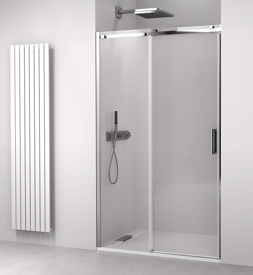 Polysan Thron Line drzwi prysznicowe 118-121 cm rozsuwane chrom połysk/szkło przezroczyste TL5012