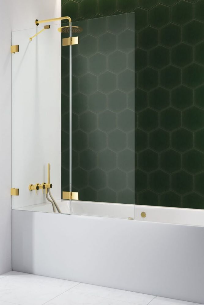 Radaway Essenza Pro Gold PND II parawan nawannowy 130 cm lewy złoty/szkło przezroczyste 10102130-09-01L
