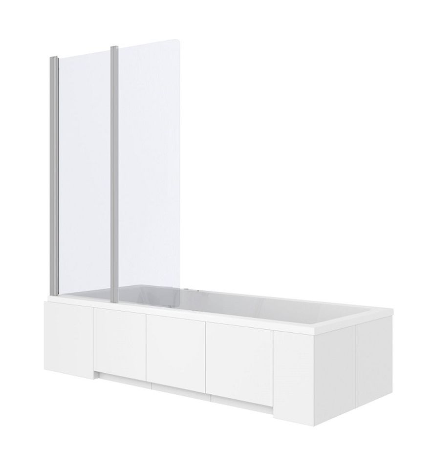 Rea Agat-2 parawan nawannowy 80x140 cm 2-częściowy profile chrom REA-W0700 - Wysyłka w 24h