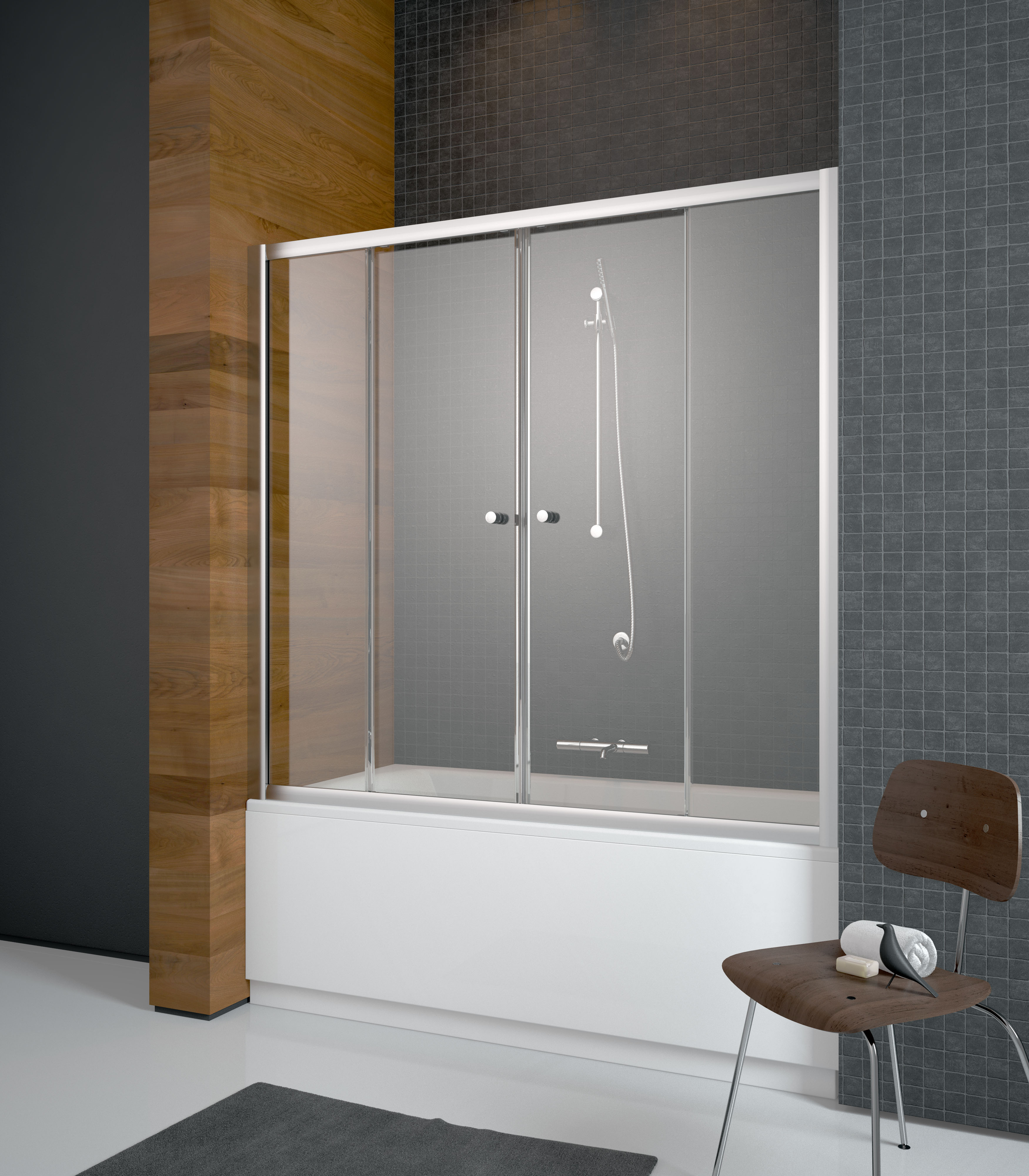 Radaway Vesta DWD parawan nawannowy 150 cm z drzwiami przesuwnymi 203150-01