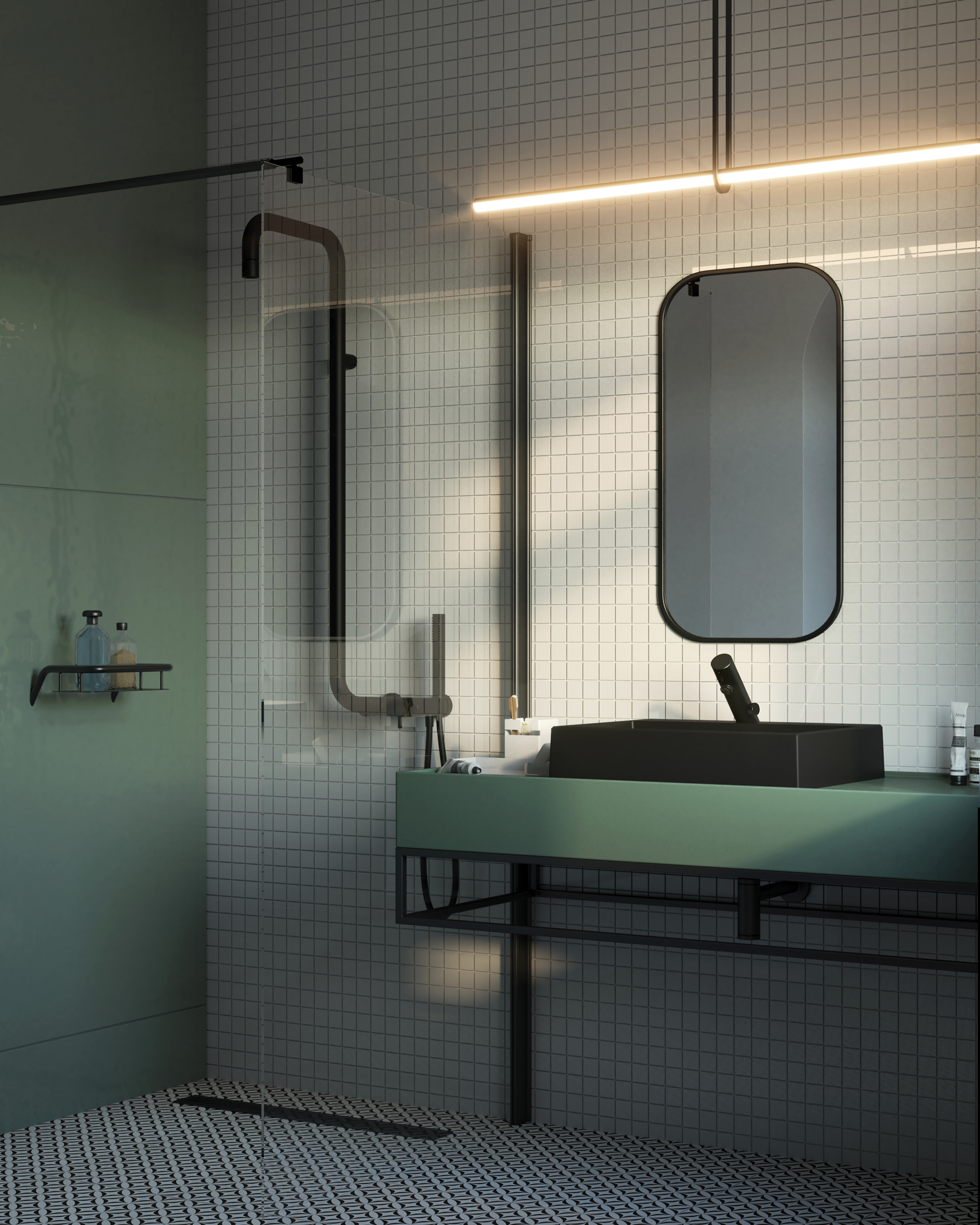 Deante Mokko lustro 50x75 cm prostokątne czarny ADMN801 - Wysyłka w 24h