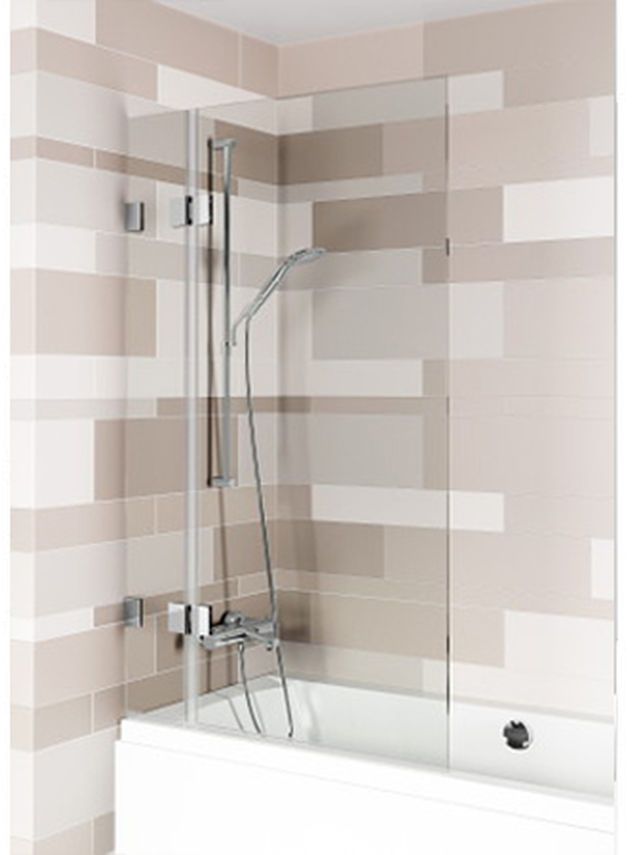 Riho Scandic NXT X109V parawan nawannowy 95 cm 2-częściowy lewy chrom błyszczący/szkło przezroczyste G001155120