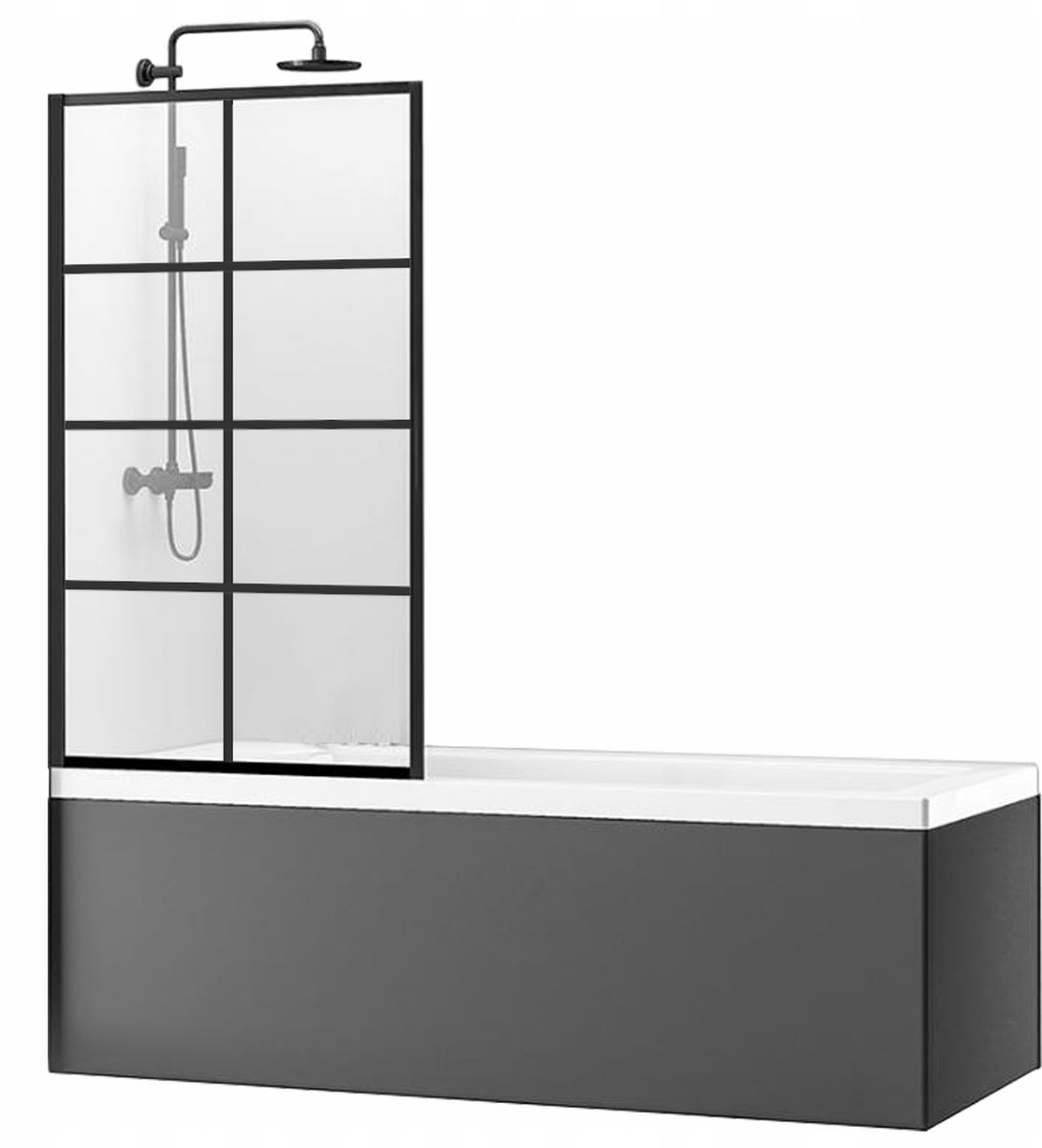 Rea Lagos-1 Fix parawan nawannowy 70 cm profile czarne REA-K4560