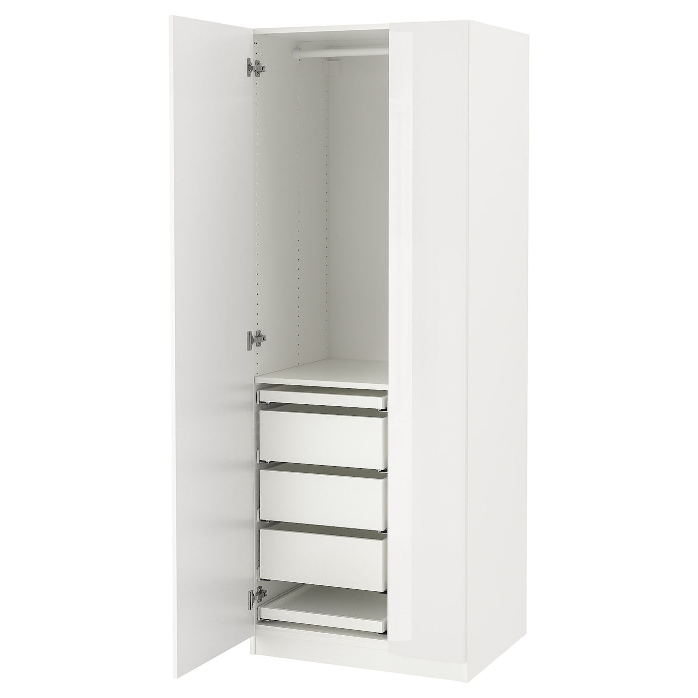 IKEA PAX / FARDAL kombinacja szafy, biały/połysk/biel, 75x60x201 cm