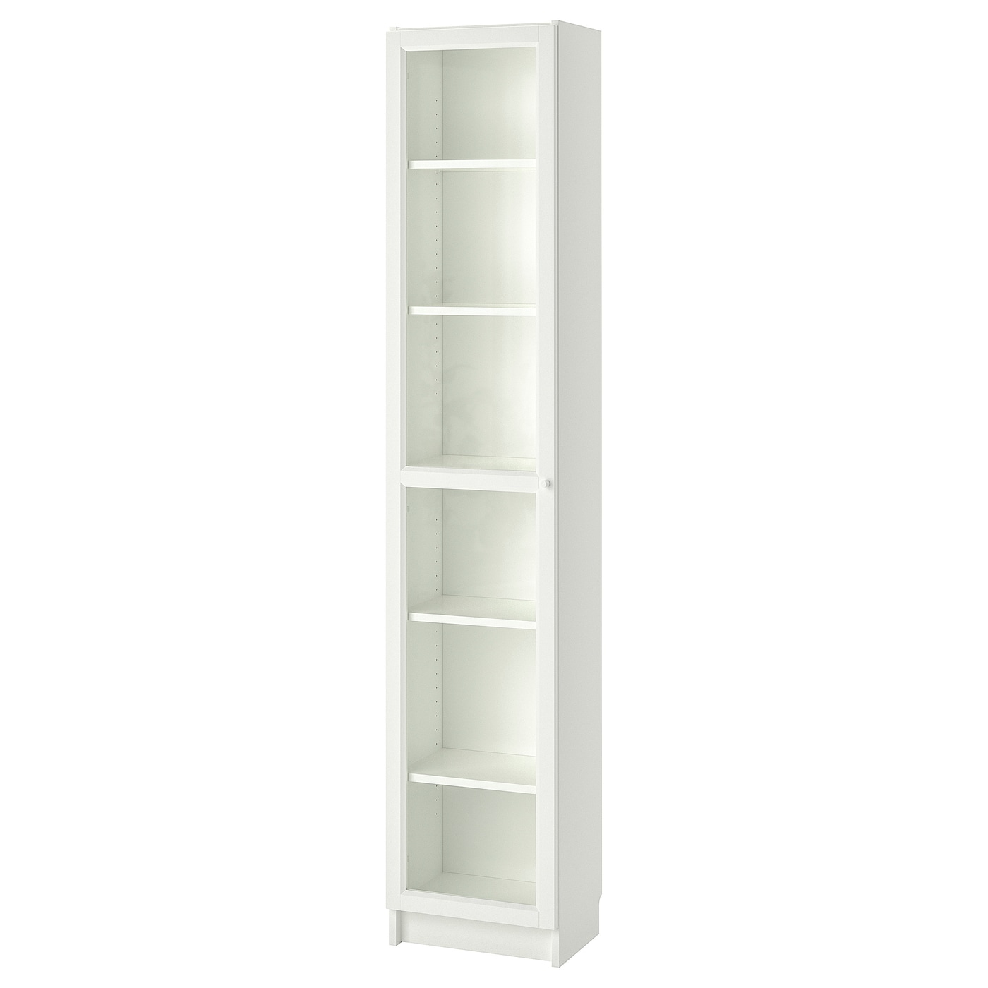 IKEA BILLY / OXBERG regał, biały/szkło, 40x30x202 cm