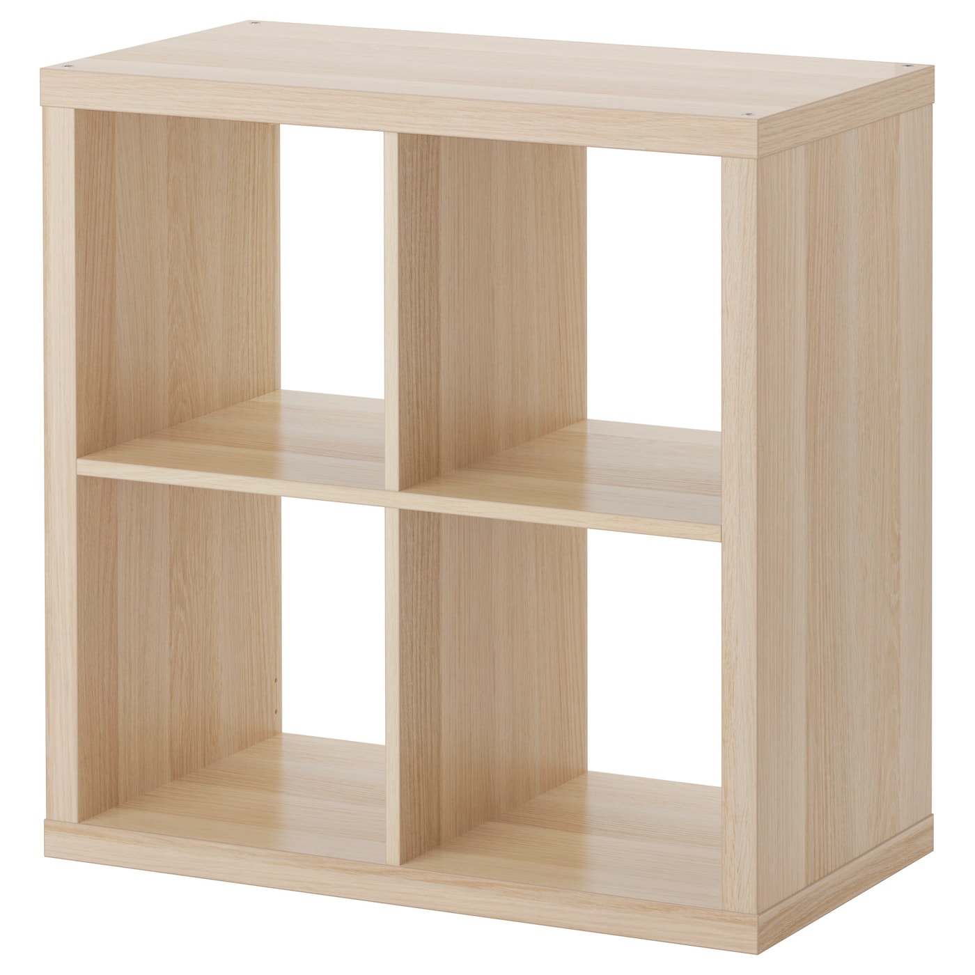 IKEA KALLAX regał, imitacja dębu bejcowanego na biało, 77x77 cm