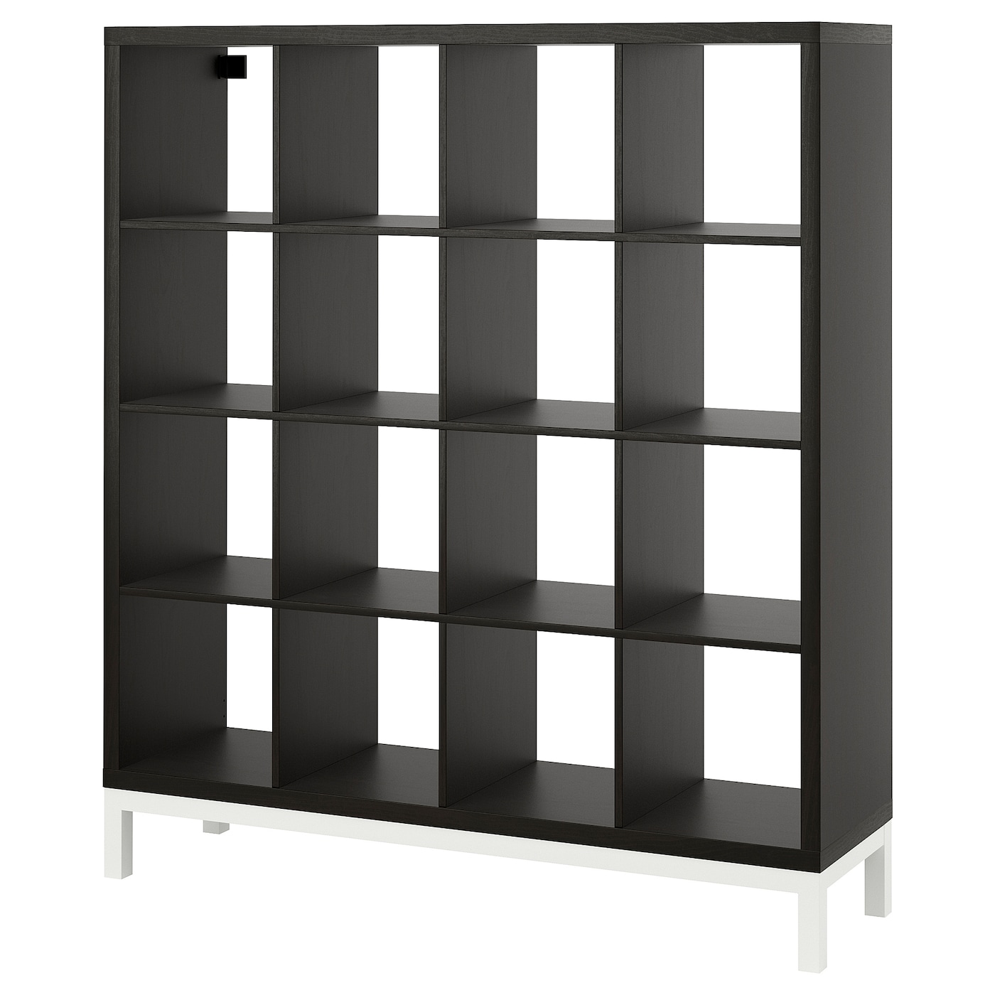IKEA KALLAX regał z ramą nośną, czarnybrąz/biały, 147x164 cm