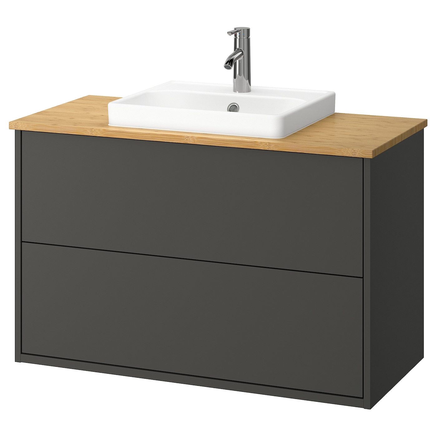 IKEA HAVBÄCK / ORRSJÖN szaf umyw z szufladami/umyw/bateria, ciemnoszary, 102x49x71 cm