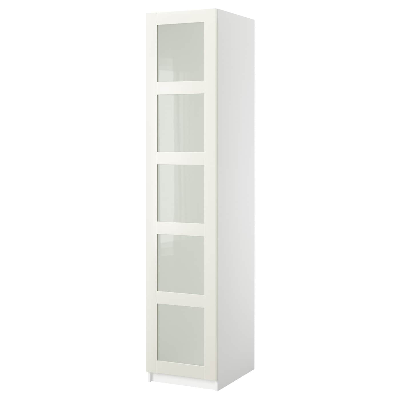 IKEA PAX szafa i drzwi, biały/Bergsbo szkło matowe, 50x38x236 cm