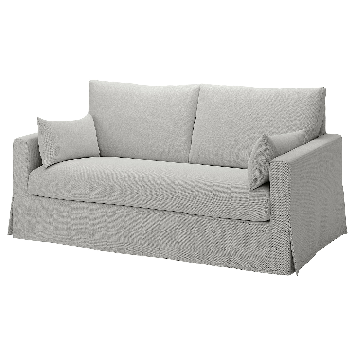 IKEA HYLTARP sofa 2-osobowa, rozkładana, Tallmyra biały/czarny, Wysokość podłokietnika: 63 cm
