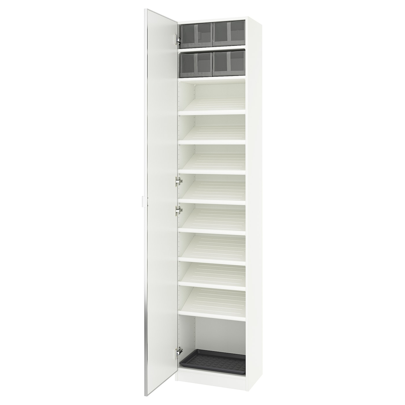IKEA PAX / ÅHEIM kombinacja szafy, biały/lustro, 50x38x236 cm