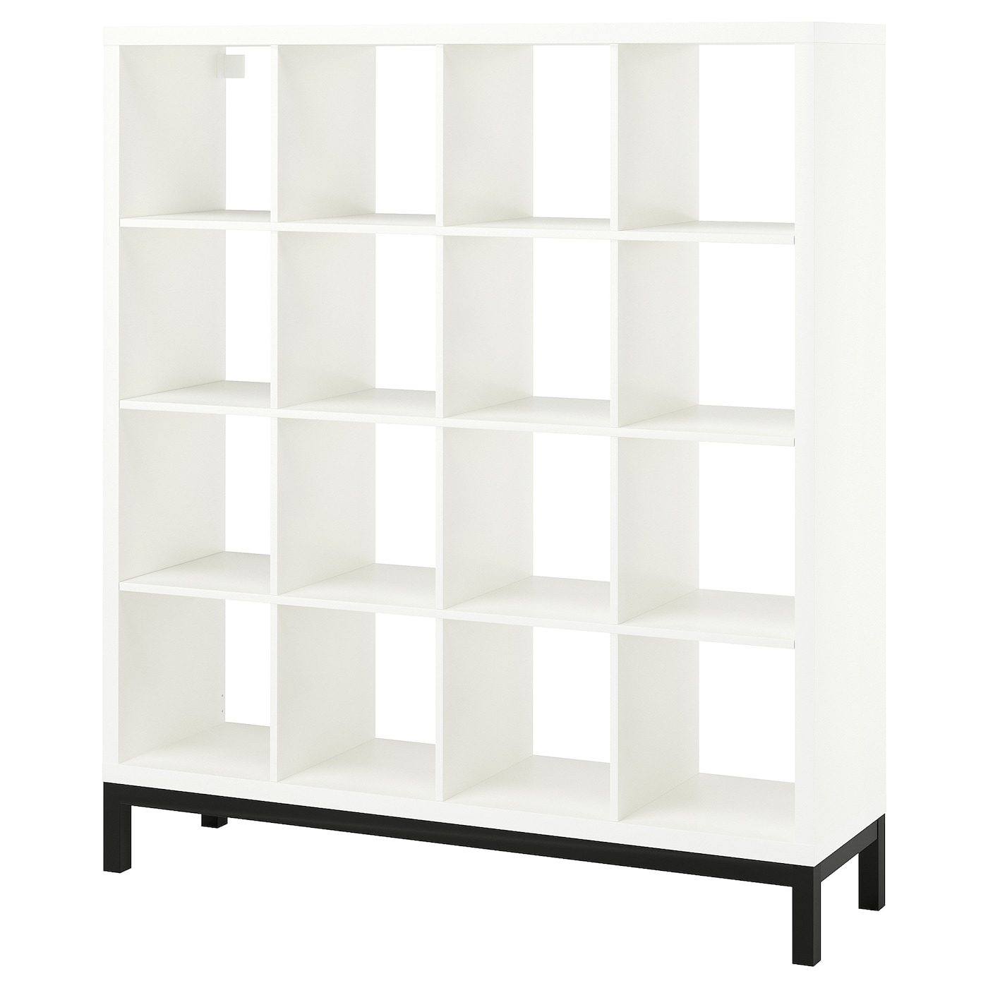 IKEA KALLAX regał z ramą nośną, biały/czarny, 147x164 cm