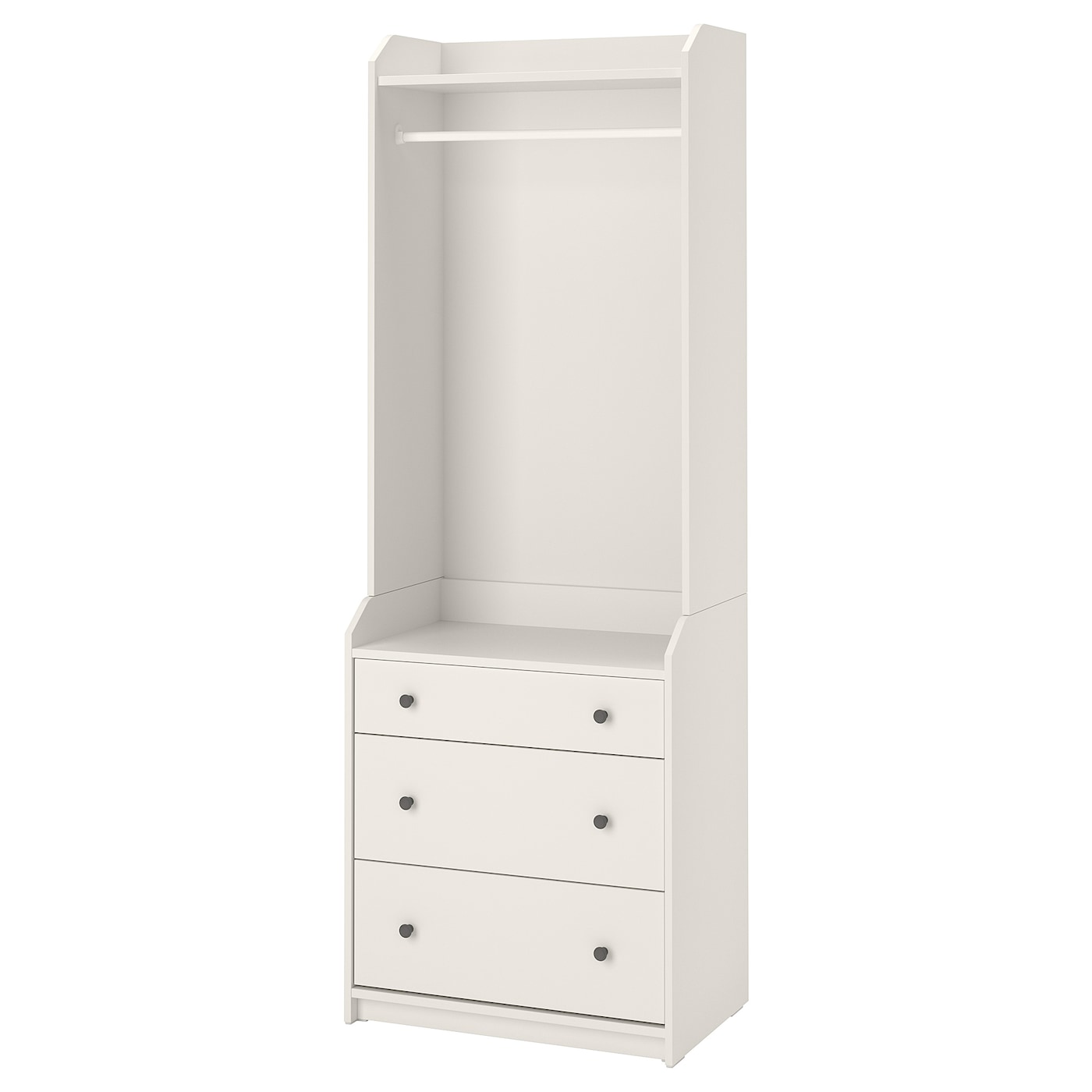 IKEA HAUGA szafa otwarta 3 szuflady, biały, 70x199 cm