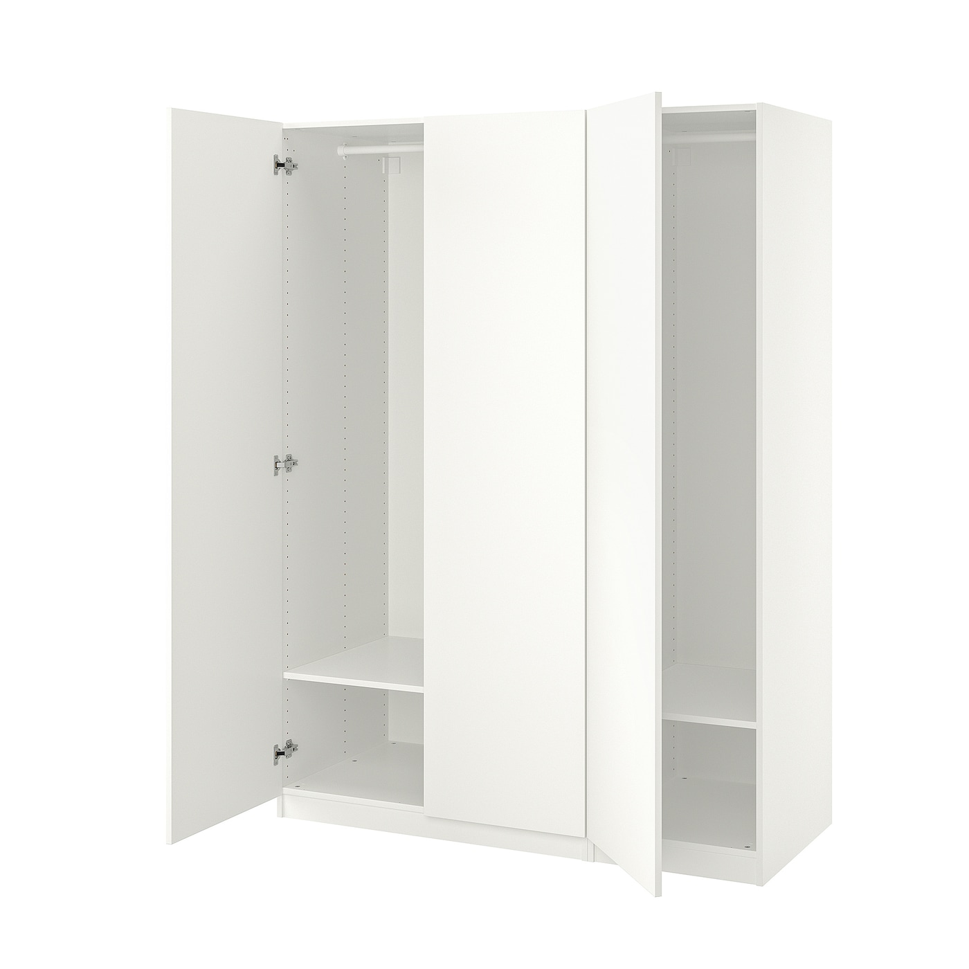IKEA PAX / FORSAND szafa, biały/biały, 150x60x201 cm