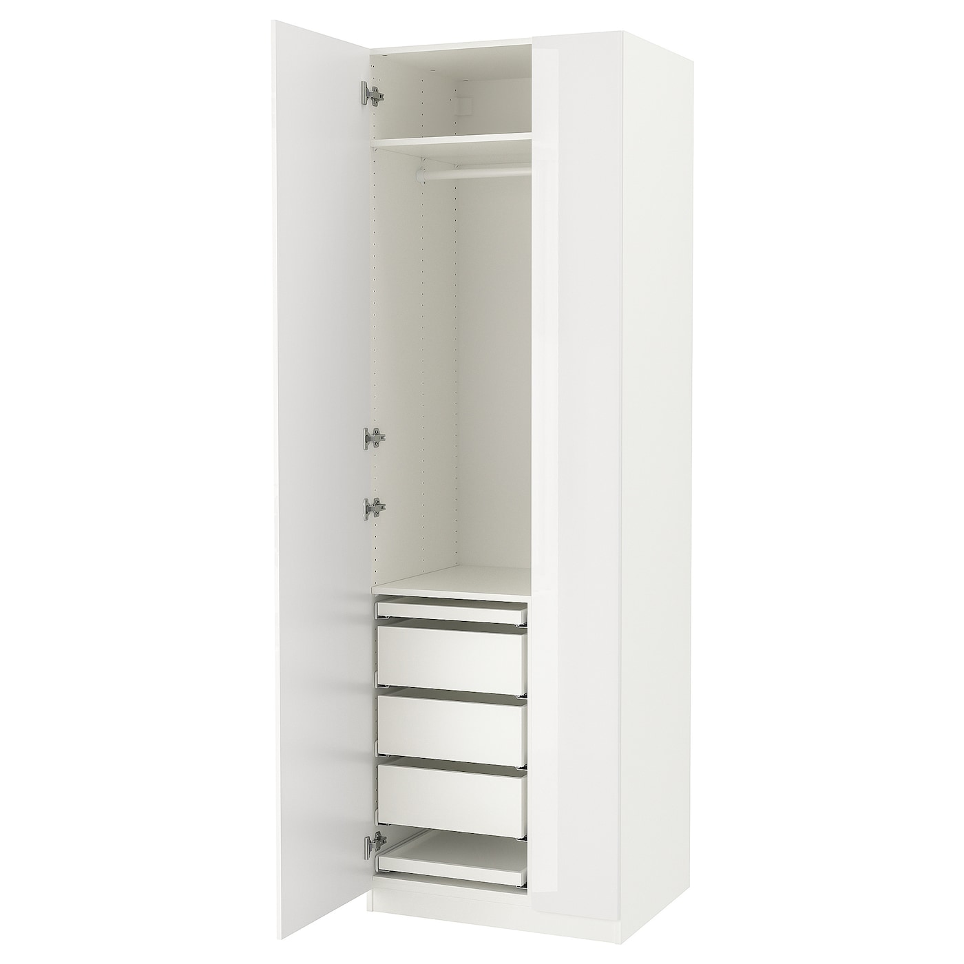 IKEA PAX / FARDAL kombinacja szafy, połysk/biel, 75x60x236 cm