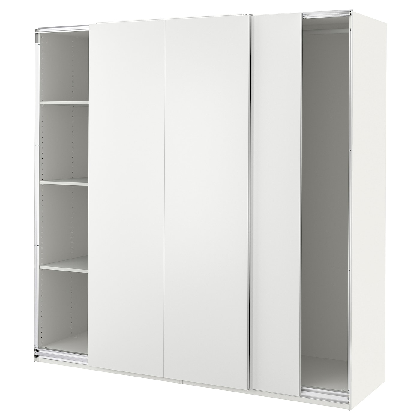 IKEA PAX / HASVIK szafa, biały/biały, 200x66x201 cm