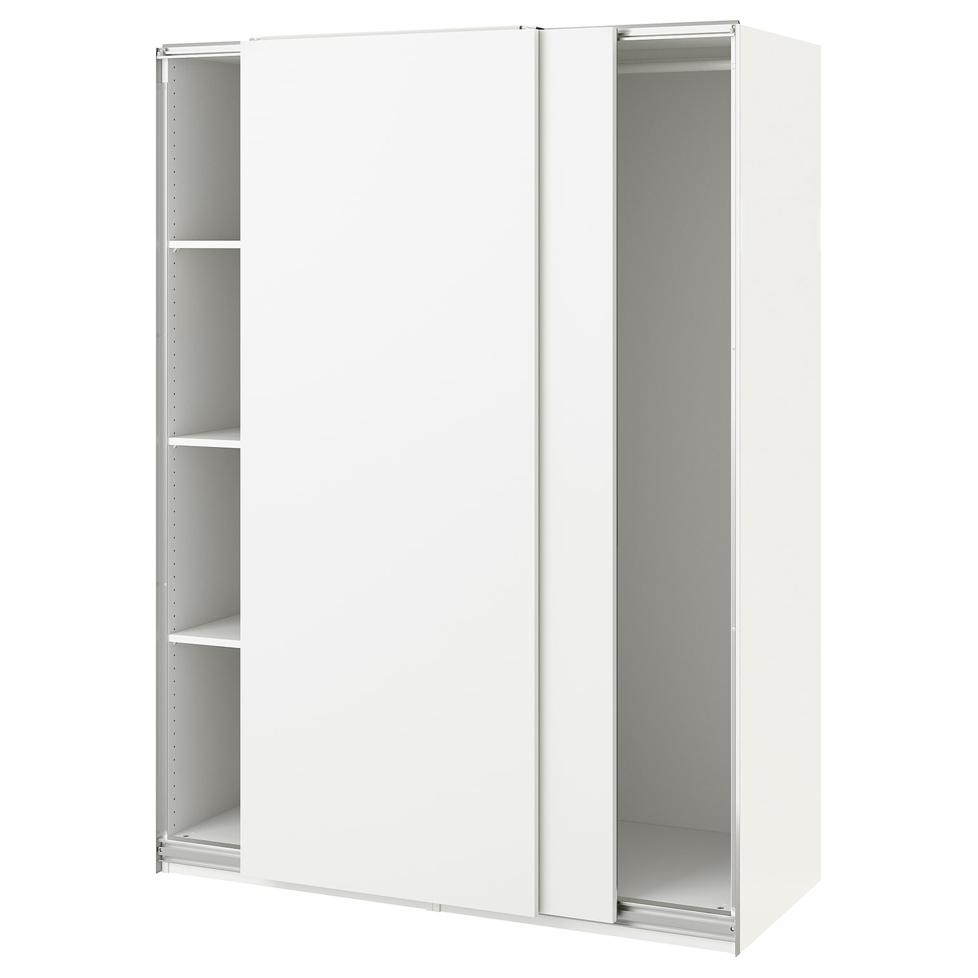 IKEA PAX / HASVIK szafa, biały/biały, 150x66x201 cm