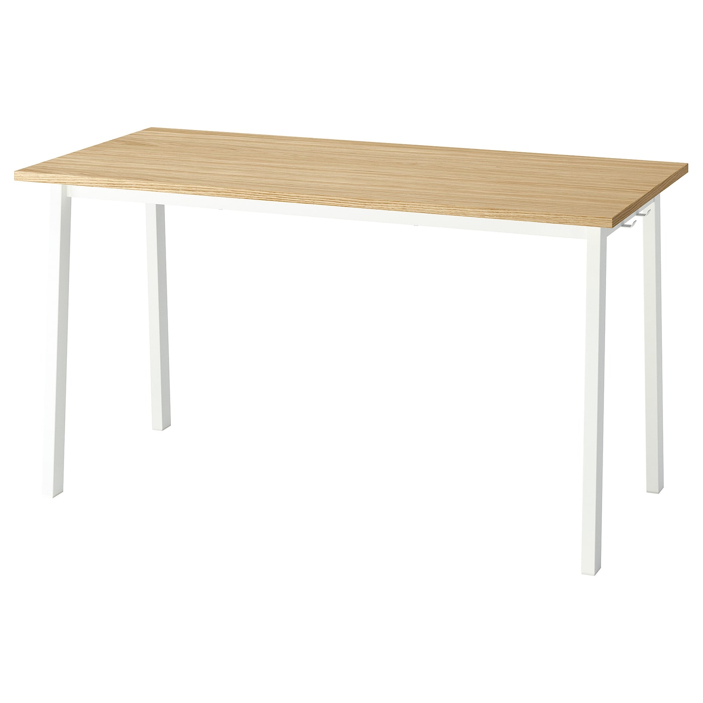 IKEA MITTZON stół konferencyjny, okl dęb/biały, 140x68x75 cm