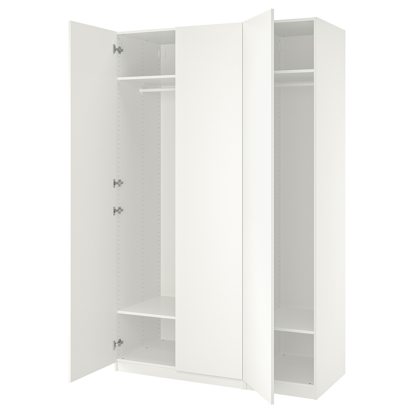IKEA PAX / FORSAND szafa, biały/biały, 150x60x236 cm