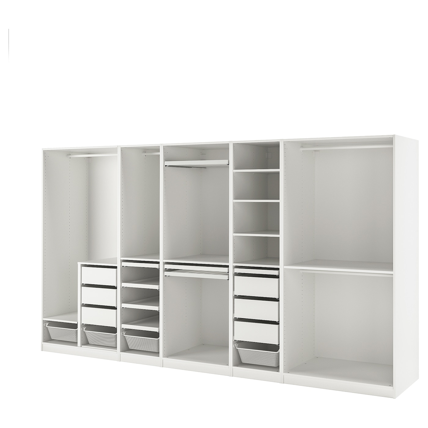 IKEA PAX kombinacja szafy, biały, 375x58x201 cm