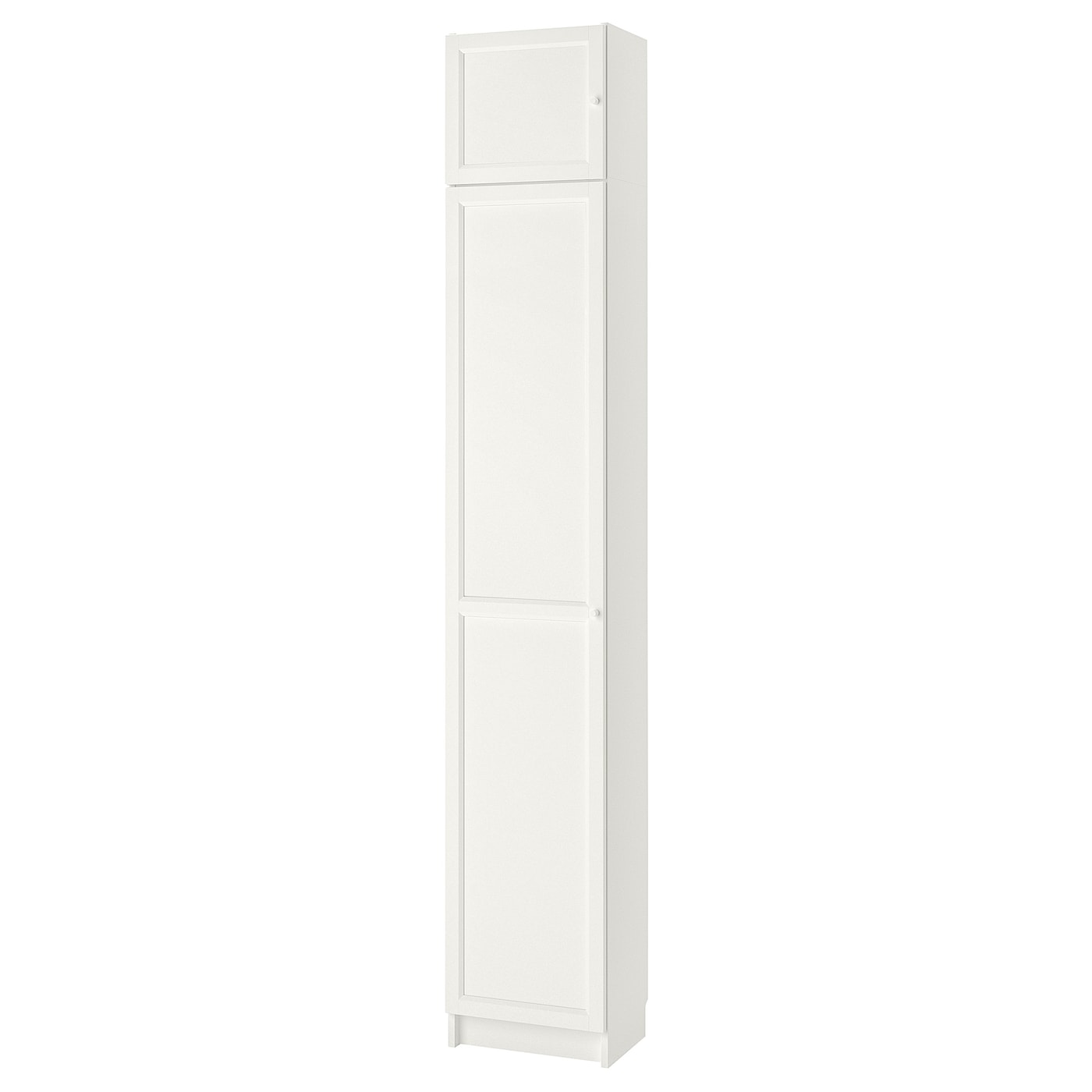 IKEA BILLY / OXBERG regał na książki z nadstawką/drzwi, biały, 40x30x237 cm