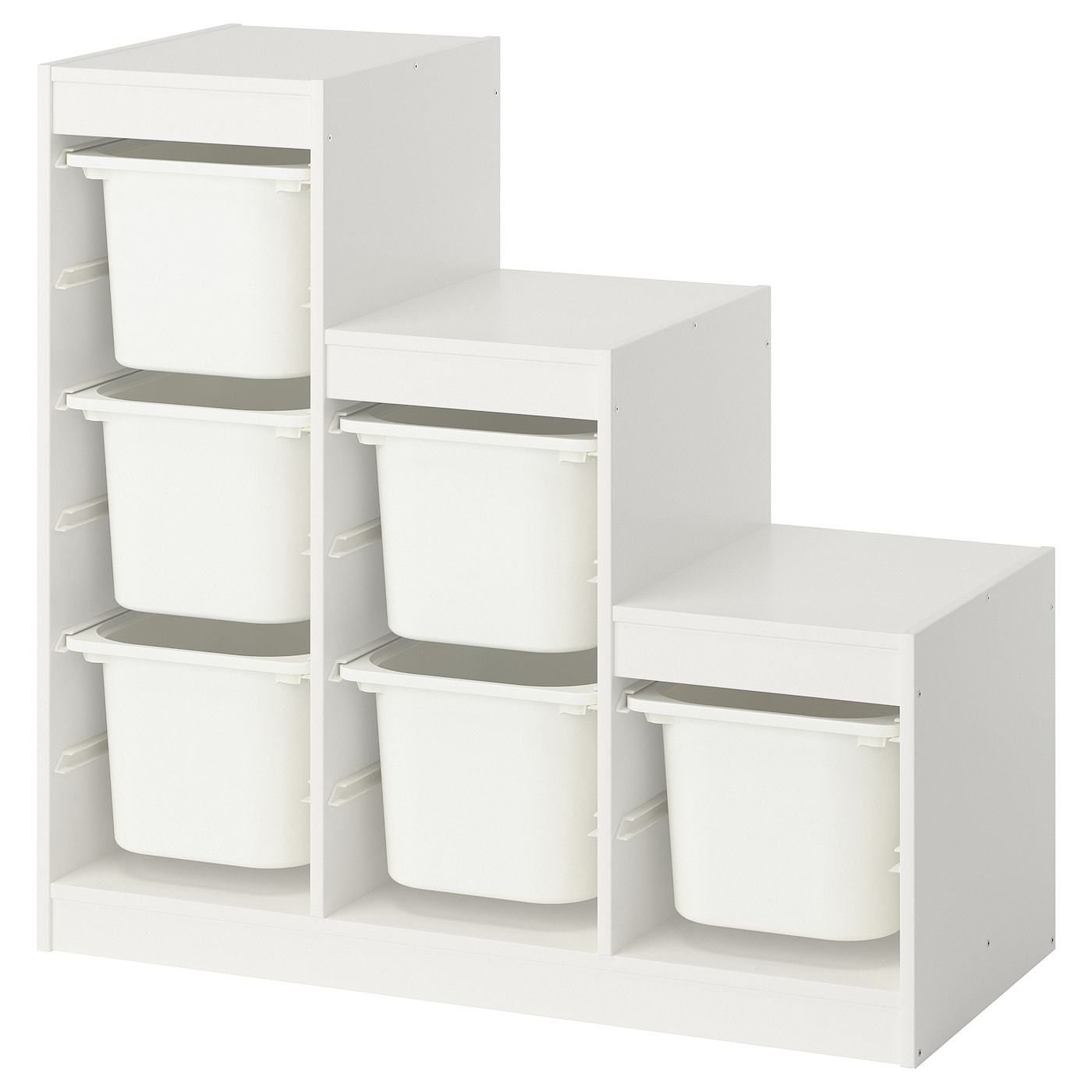 IKEA TROFAST regał z pojemnikami, biały/biały, 99x44x94 cm