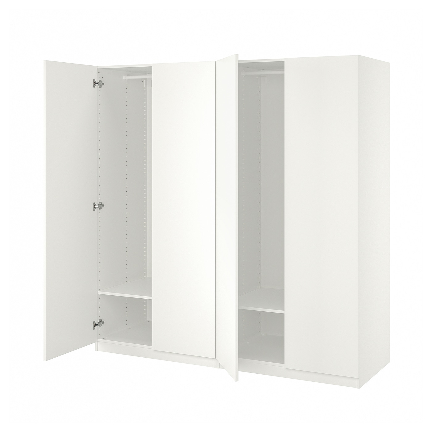 IKEA PAX / FORSAND szafa, biały/biały, 200x60x201 cm