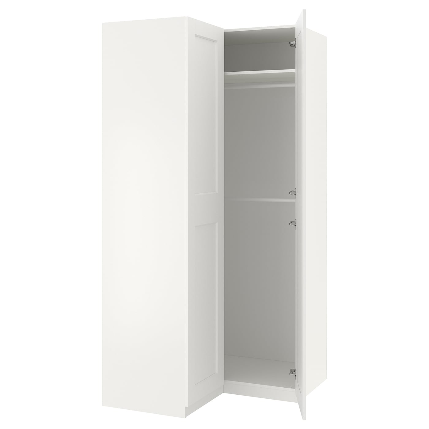 IKEA PAX / GRIMO szafa narożna, biały/biały, 110/110x236 cm