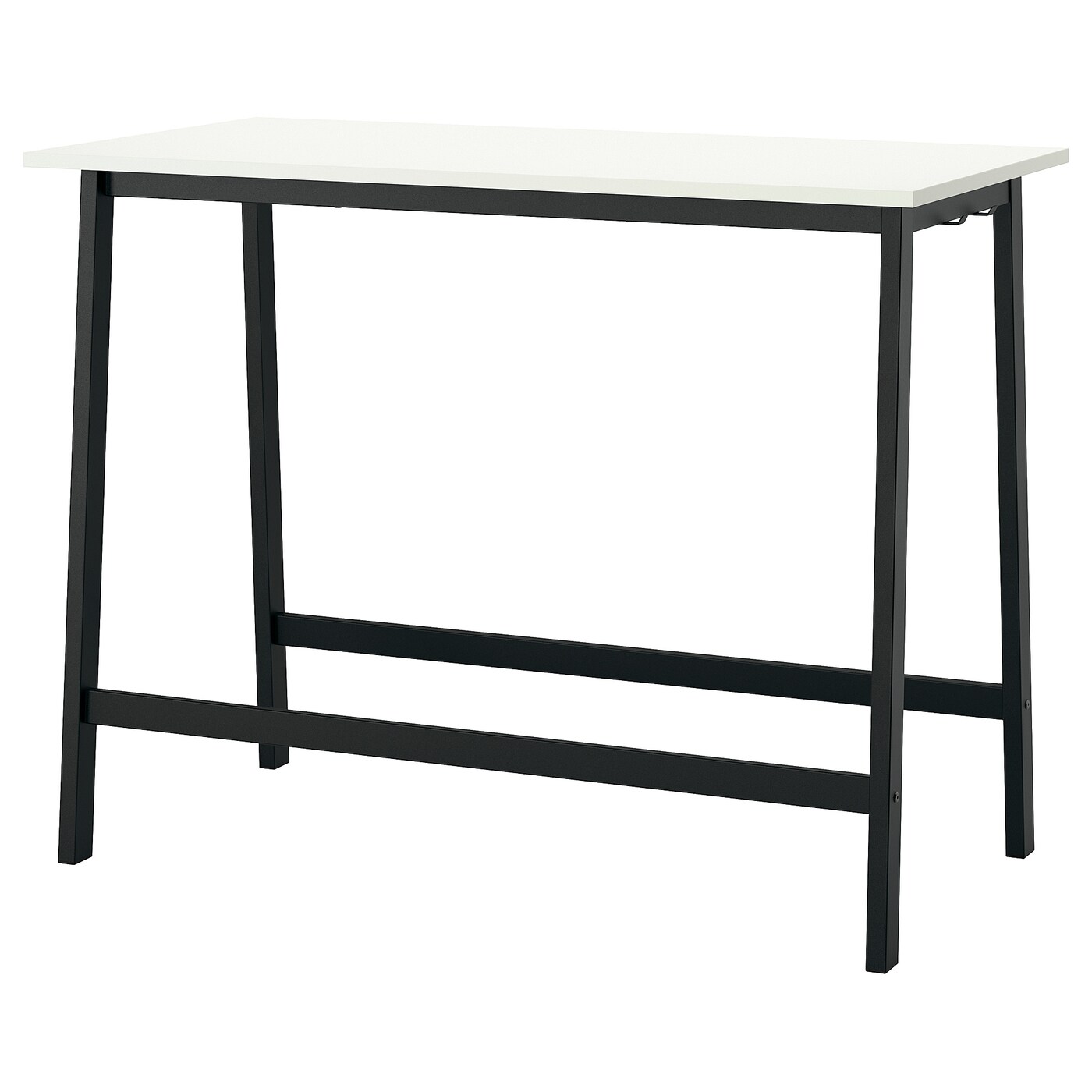 IKEA MITTZON stół konferencyjny, biały/czarny, 140x68x105 cm