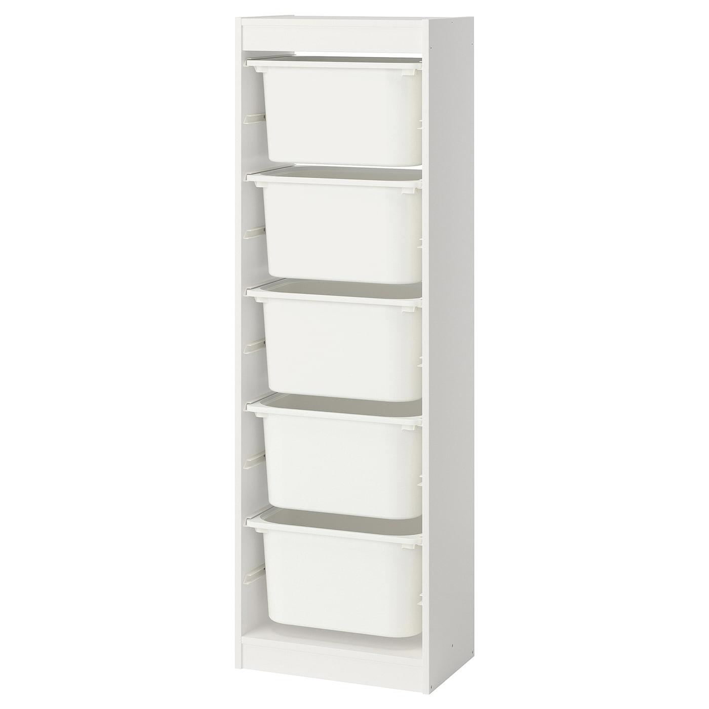 IKEA TROFAST regał z pojemnikami, biały/biały, 46x30x145 cm