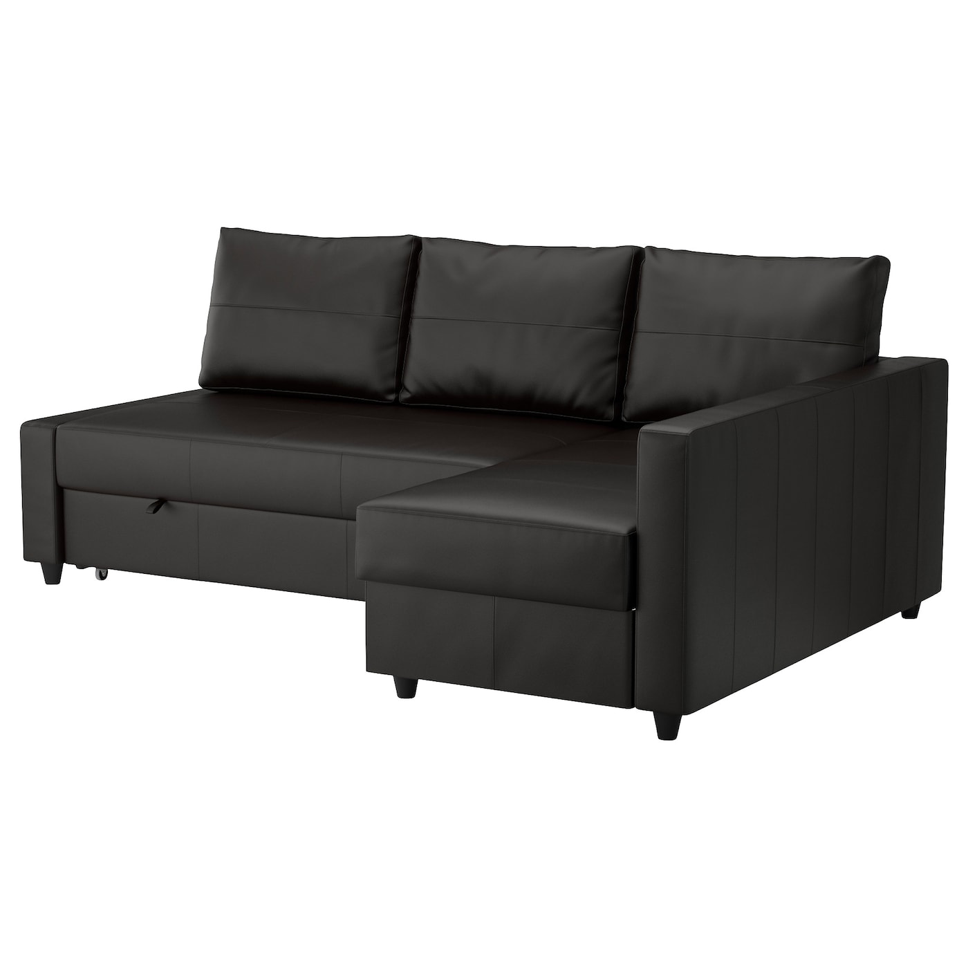 IKEA FRIHETEN narożnik z funkcją spania, Bomstad czarny, Głębokość: 151 cm