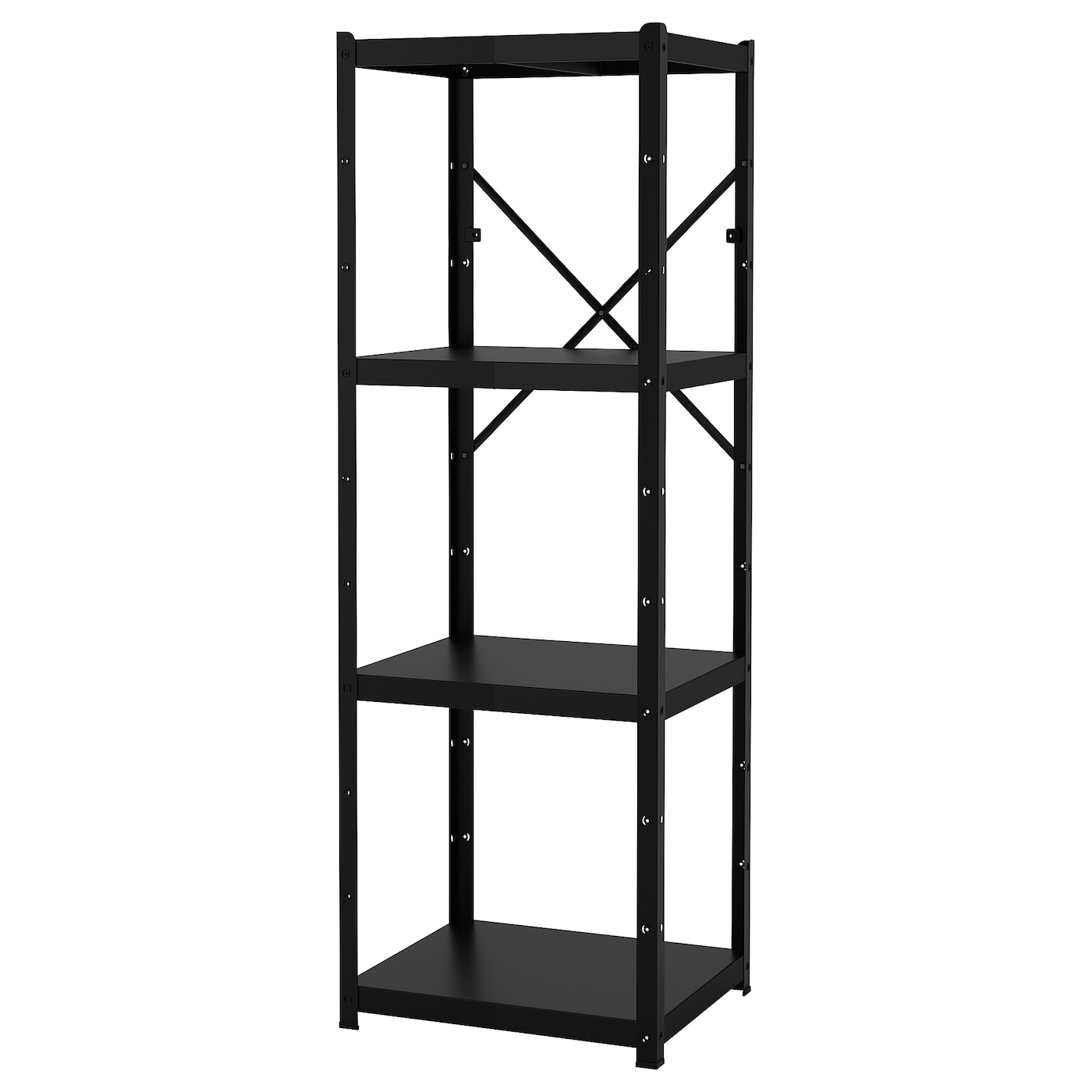IKEA BROR regał, czarny, 65x55x190 cm