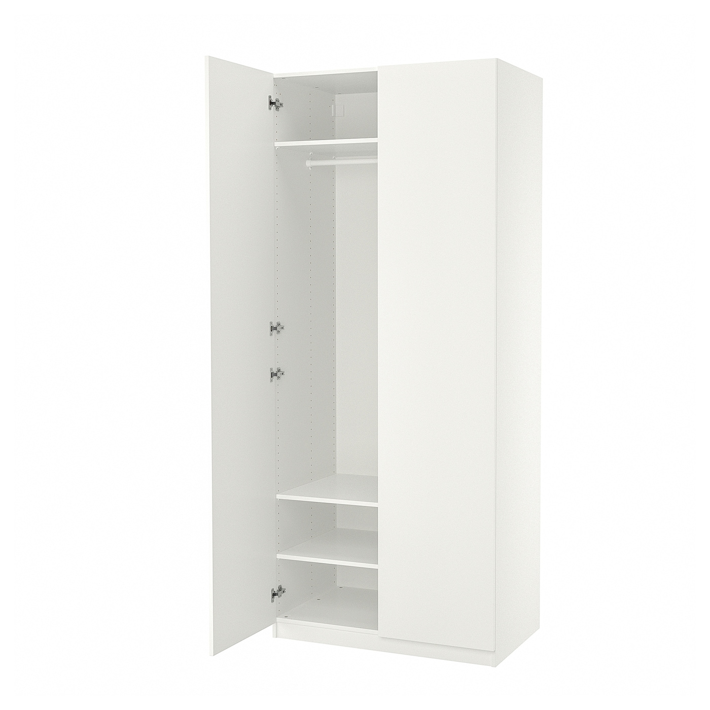 IKEA PAX / FORSAND szafa, biały/biały, 100x60x236 cm