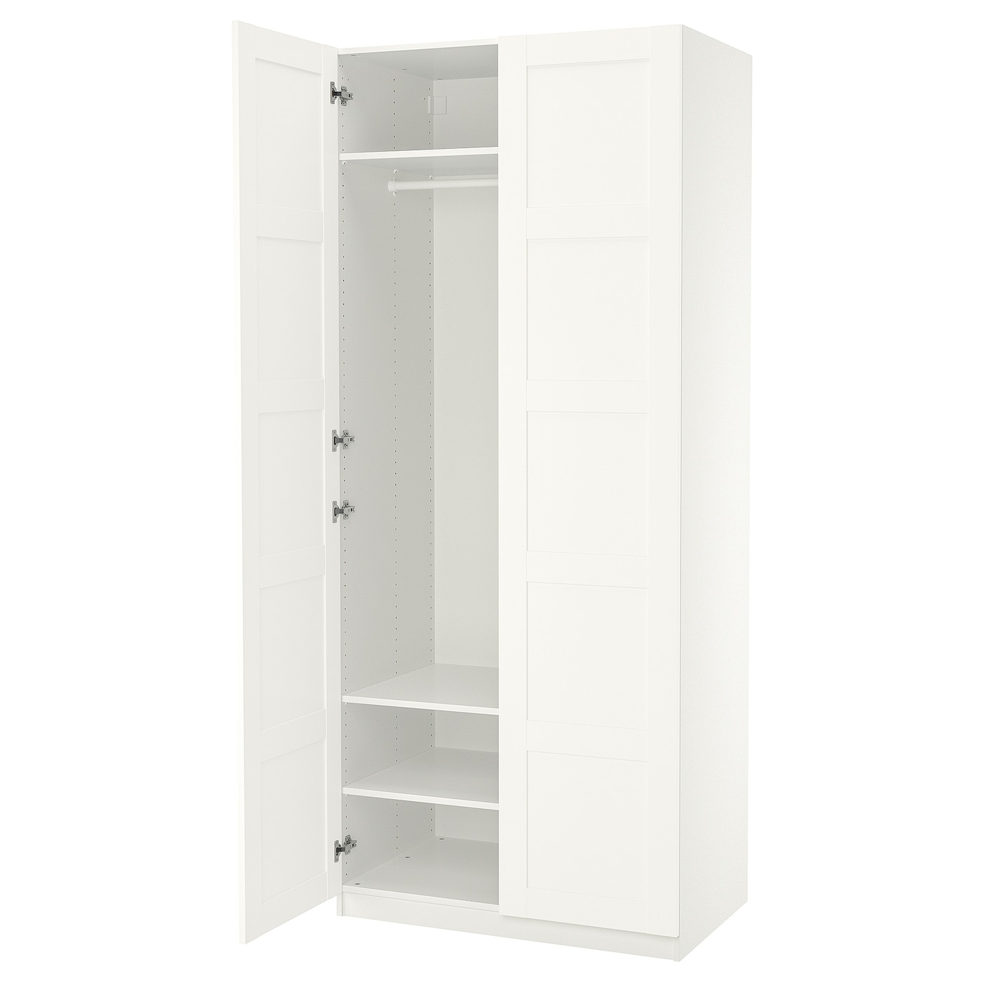 IKEA PAX / BERGSBO szafa, biały/biały, 100x60x236 cm
