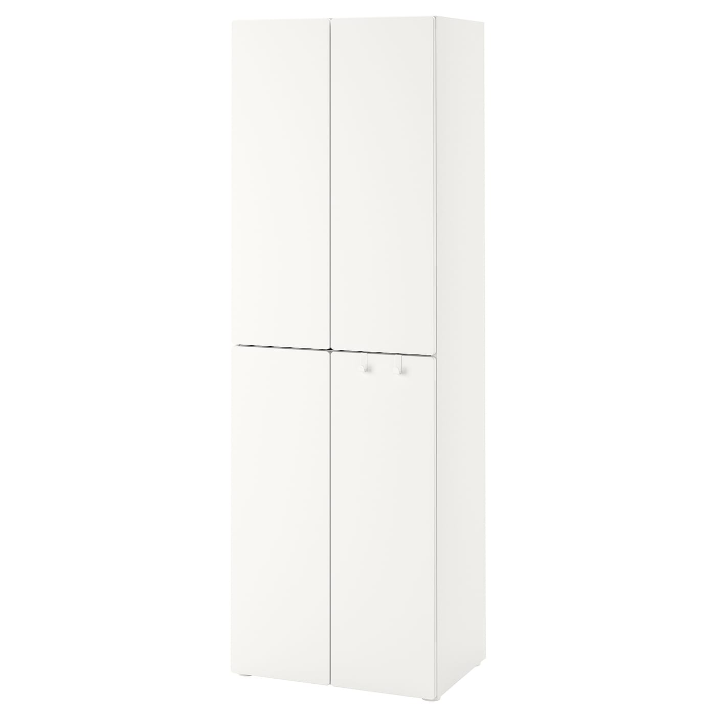 IKEA SMÅSTAD szafa, biały biały/z 2 drążkami na ubrania, 60x42x181 cm
