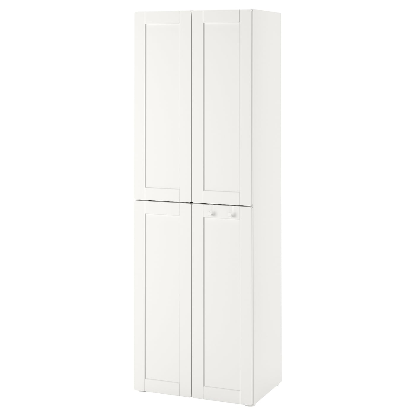IKEA SMÅSTAD szafa, biały biała rama/z 2 drążkami na ubrania, 60x42x181 cm