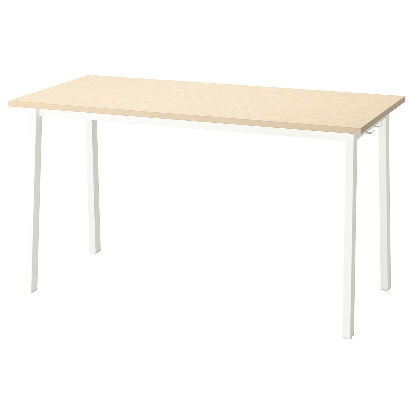 IKEA MITTZON stół konferencyjny, okl brzoz/biały, 140x68x75 cm